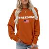Women's Fashionable Casual Round Neck Loose Long Sleeved Printed Sweatshirt