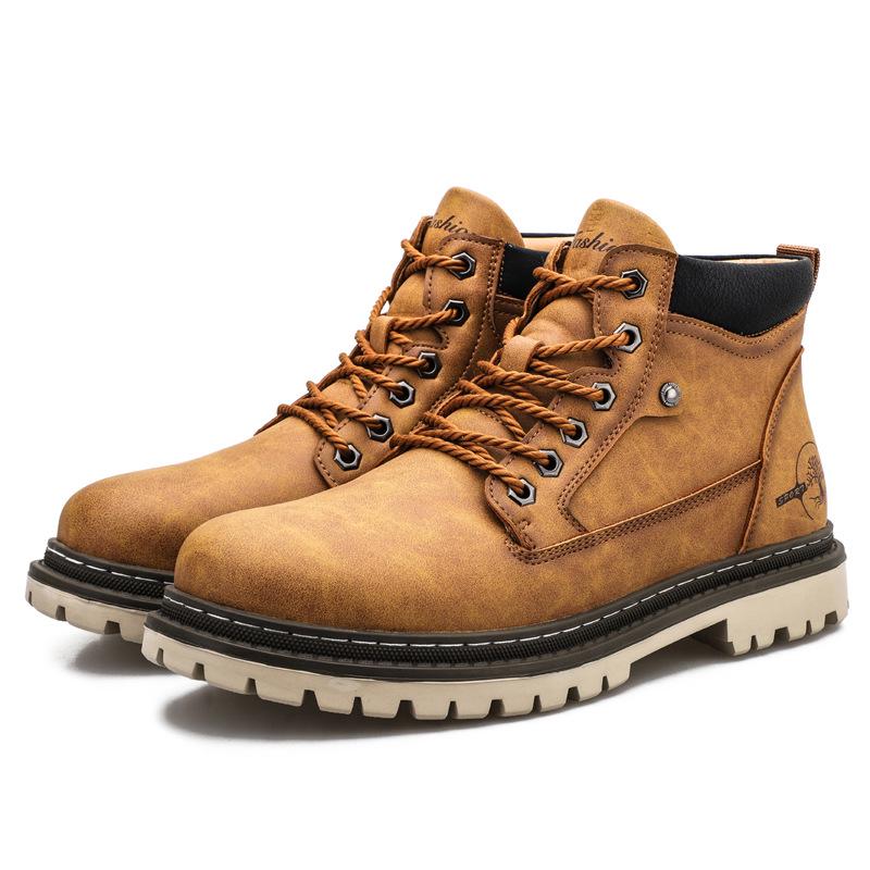 Men's Trendy Mid-Cut Autumn Work Boots - British Style Martin Boots