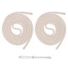 Uxcell 2pcs 53" Drawstring Cords Replacement Drawstring Hoodie String Sewing Tool with Easy Threader Round Rope DIY Clothes Rope