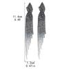 European & American Style Full Diamond Long Tassel Earrings for Women