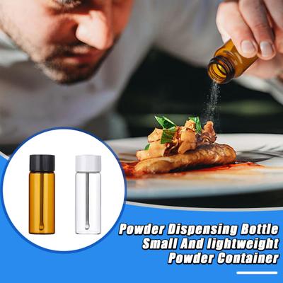 5/10 шт. Стеклянные флаконы-дозаторы для порошка с ложками Герметичные дорожные контейнеры для специй