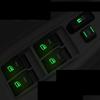 Button Sticker Universal Car Door-Interior Panel Window Luminous Waterproof