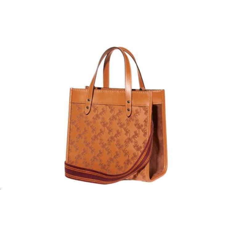 Новая сумка-тоут COACH Field из коровьей кожи, сумка для покупок, сумочка, наплечная сумка, сумка кроссбоди, среднего размера, женская, желтая CD750-V5UWP