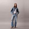 Calvin Klein Винтажная мода Универсальная удобная джинсовая куртка Женские куртки 47C730G