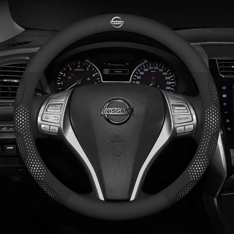 Car Steering Wheel Cover Nissan Qashqai Juke X-Trail Patrol Note Leaf Altima Maxima Micra Murano Rogue Pulsar Sentra Teana Tiida cv6