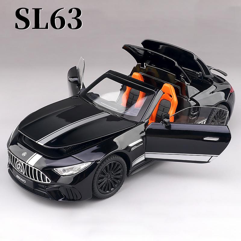 Новая 1/22 Бенц SL63 Суперкар Сплав Модель Машинки Игрушка Литье под Давлением Металлическое Литье Звук и Свет Машинки Игрушки для Детей Транспортное средство