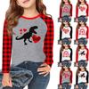 Футболки с длинным рукавом для девочек Love ко Дню святого Валентина, детские осенние топы с круглым вырезом, базовые футболки для детей 5-14 лет