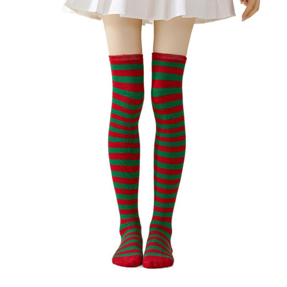 Впитывающие пот гольфы выше колена в японском стиле, полосатые длинные носки для Хэллоуин-вечеринки