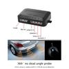 Car Reverse Radar Kit 12VDC Vehicle Parking Sensor System 4 Sensors Backup Assist System with LED Distance Display Sound Warning