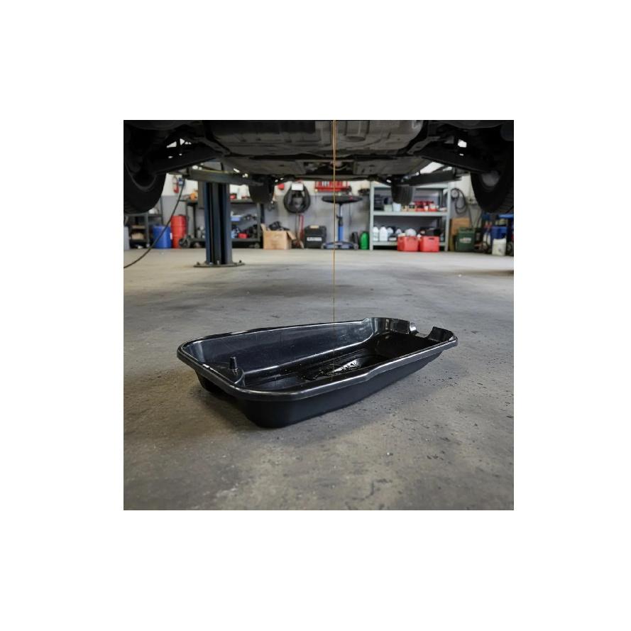2.5 L Motorcycle Oil Drain Pan Easy to Clean Anti Splash Oil Pan Auto Repair Supply Compact and Portable Chemical-Resistant