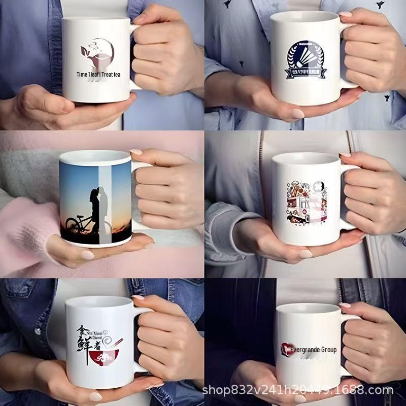 Керамическая кружка с индивидуальным дизайном, меняющая цвет, с логотипом и фото-рисунком
