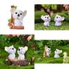 Cute Resin Koala Decoration Adorable Micro Landscape Garden Diy Crystal Ball Accessory