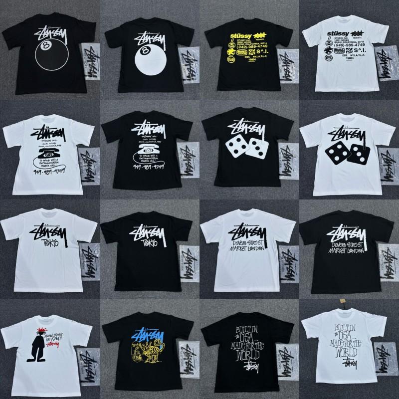 Mens Loose Fit Cotton Short Sleeve T-Shirt Heavyweight 230g Printed Tee Casual Wear