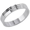 Silver Wedding Band 'Lien d'Amour' Silver Plated (rhodium) - 4 Mm