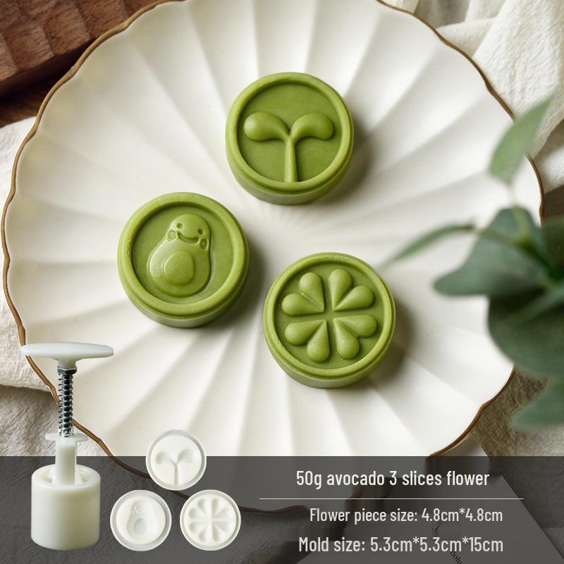 30g/50g Mung Bean Cake Mold 3D Embossing Mooncake Imprinter Pastry Baking Tool