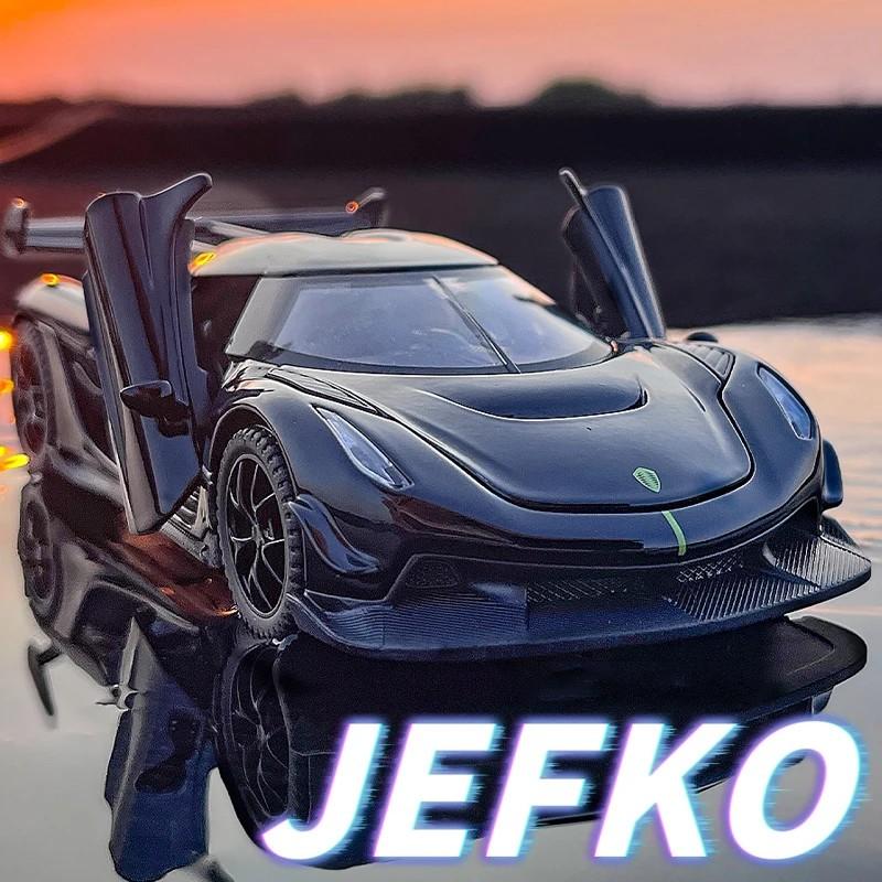 Игрушка Koenigsegg Jesko Supercar масштаба 1/32 литая модель автомобиля из сплава со звуком и светом инерционный детский игрушечный автомобиль коллекционные подарки