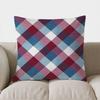 Christmas-Themed Patchwork Pattern Throw Pillow Cover With Short Plush Print For Living Room Sofa Decoration Cushion Cover