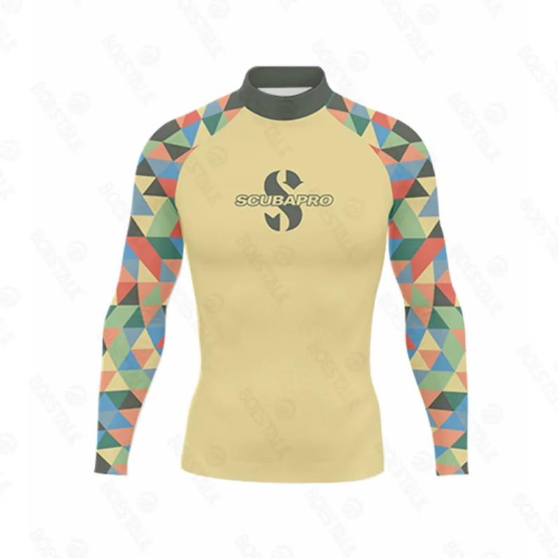 UPF 50 Long Sleeve Rash Guard Swimming Snorkeling UV Protection Quick Dry Unisex Swimwear