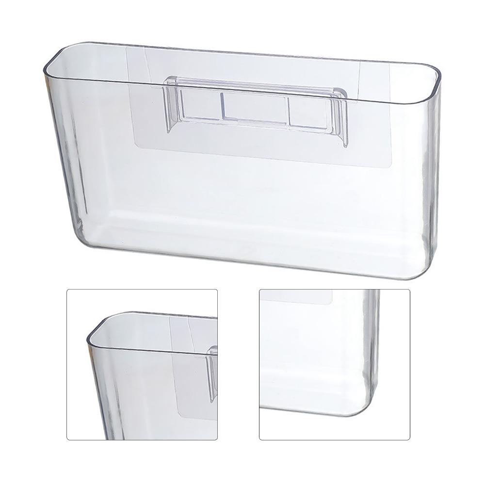 Plastic Wall Remote Holder Transparent Wall Mounted Organizer Wall Phone Holder  Bedroom
