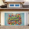 Vibrant building block-themed birthday party banner - multi-purpose home, garden, studio and outdoor celebration decoration