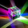 Funny Mixing Color Cube Sun Catcher Rainbow Crystal Cubes Optical Dispersion Prism  Office