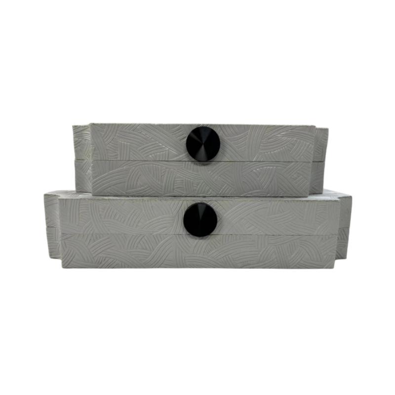 Modern Wood & Leather Jewelry Storage Box - Minimalist Decor for Home, Hotel, or Club