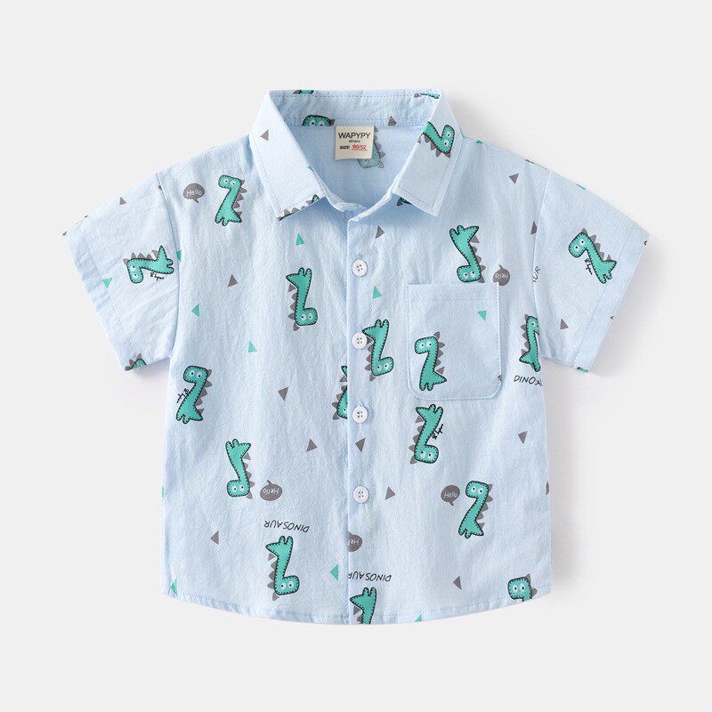 Детская одежда Животное Летняя Пляжная одежда Рубашка-поло с воротником