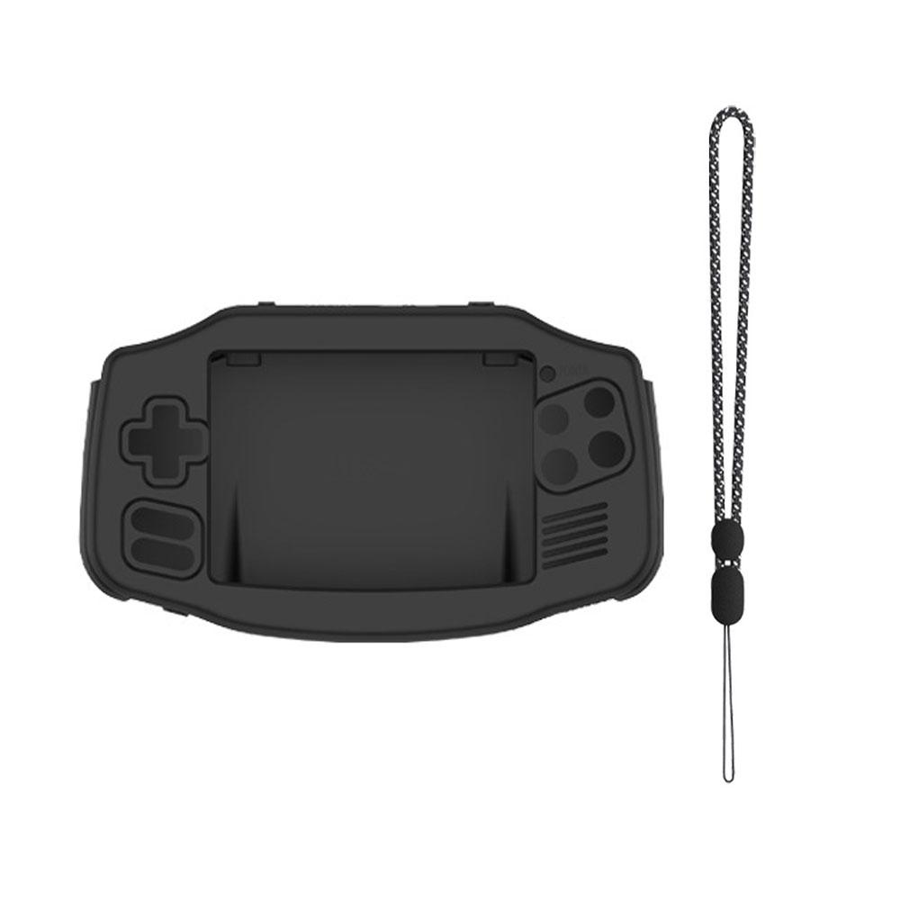 Силиконовый защитный чехол для игровой консоли ANBERNIC RG34XX, защита от падений, простой однотонный защитный рукав со шнурком