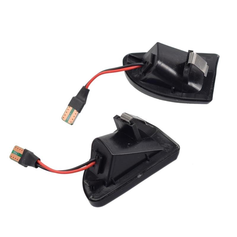 2PCS Smoked lens Amber LED Dynamic Side Marker Light Turn Signal Lights For Smart Fortwo 451 MK1 & MKII 2007-2014