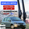 Для Honda Fit Jazz MK1 2002-2008 автомобильный стеклоочиститель U-образный мягкий резиновый бескаркасный без кронштейна автомобильные дворники 21"+14"