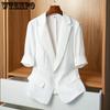 Suit Jacket Women's Summer Casual Slim-fit Short-sleeved Suit Top