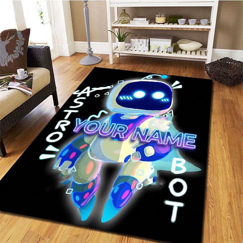 Ковер ASTRO BOT с индивидуальным именем для гостиной, спальни, дома, украшение дивана, детский игровой нескользящий коврик