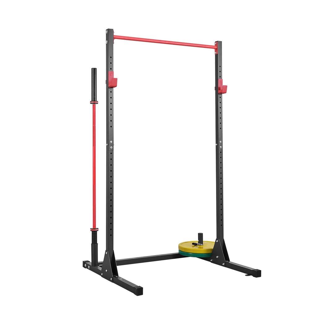 VEVOR Power Cage Squat Rack, Multifunctional Power Rack Bench Press Equipment with 28-Level Adjustable J-Hooks
