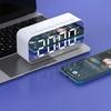 Настольный электронный будильник Bluetooth беспроводной аудио мини светодиодный зеркальный цифровой часы мобильный телефон динамик подарок стерео FM радио