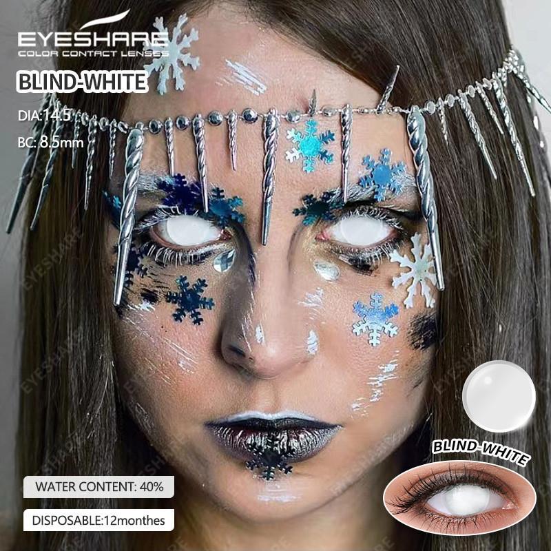 Eyeshare 1 пара контактных линз для косплея для глаз, разноцветные линзы для Хэллоуина, аксессуары для аниме, цветные линзы