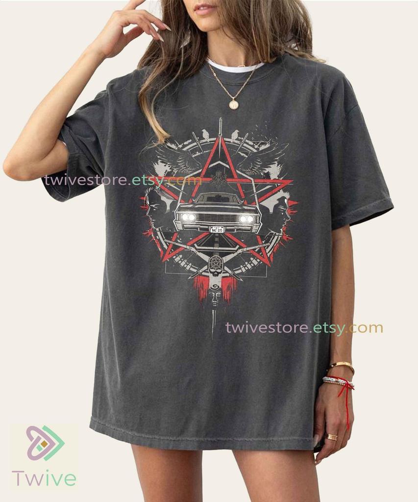 Supernatural Comfort Colors Shirt, Dean Winchester Tee, Sam Hunter Gift, Paranormal Fan Merch, American TV Series, Vintage Graphic T-Shirt