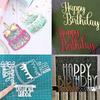 3pcs/set Happy Birthday and Cake Metal Cutting Dies Scrapbooking Stencil Die Cuts Card Embossing Photo Album Template Mold Decoration Craft