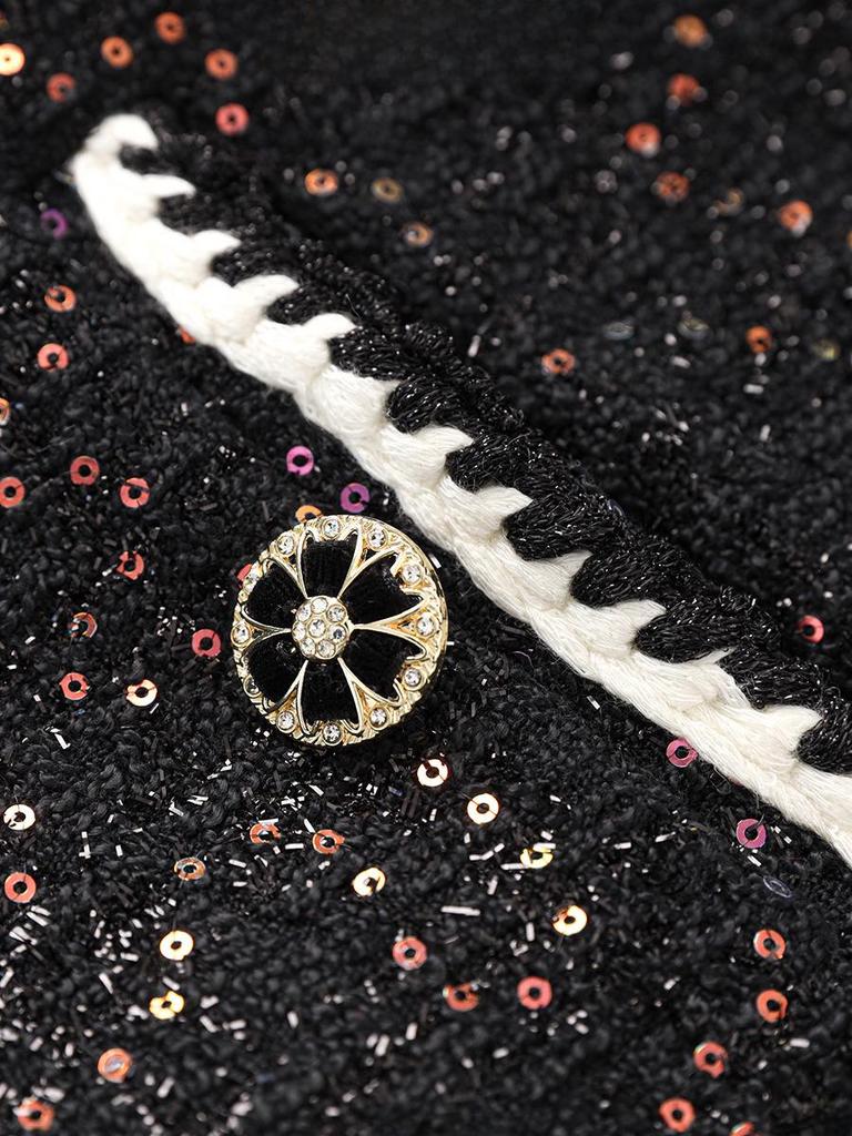 Winter Celebrity Sequin Tweed Dress for Women