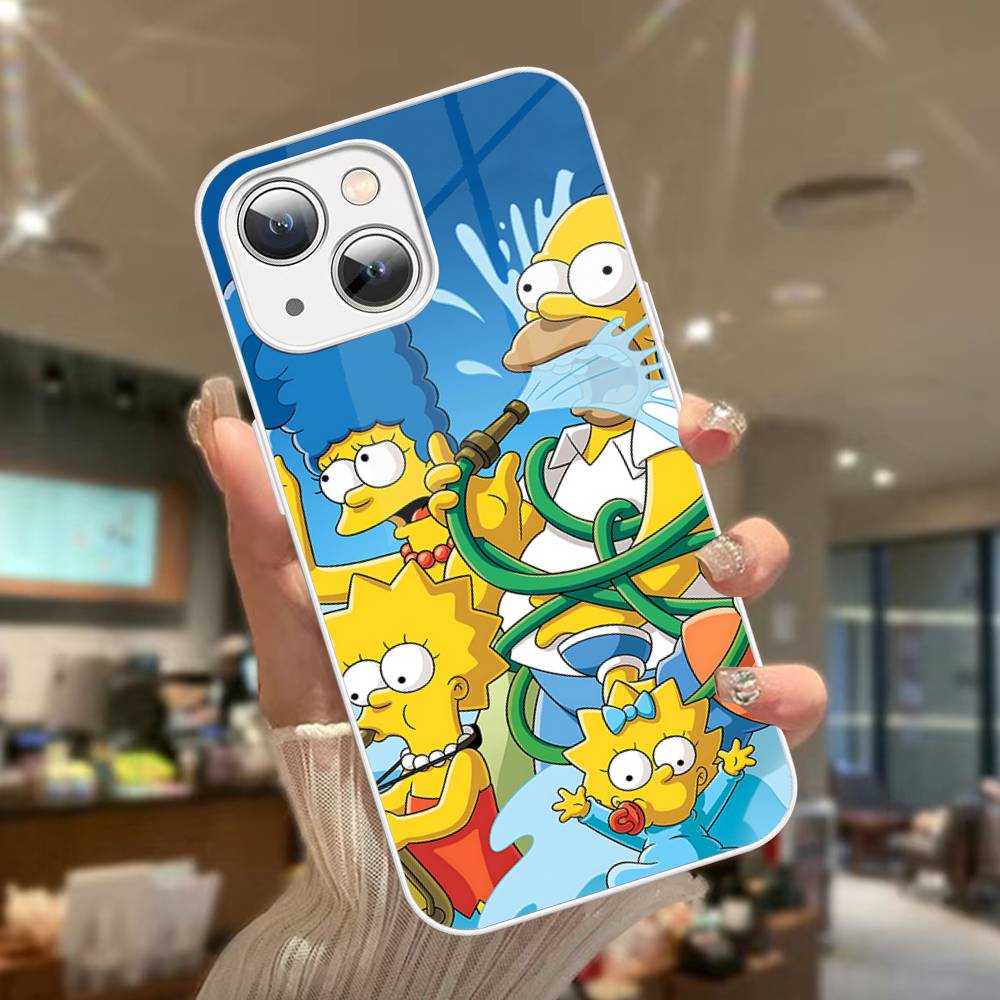 Мультяшный The S-Simpsons Закаленное Стекло Для Iphone 14 13 12 11 Pro Mini XS MAX 14Plus X XS XR Чехол