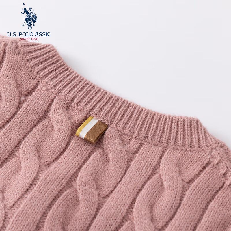 U.S. Polo Assn. Женский однотонный вязаный кардиган из смесовой шерсти