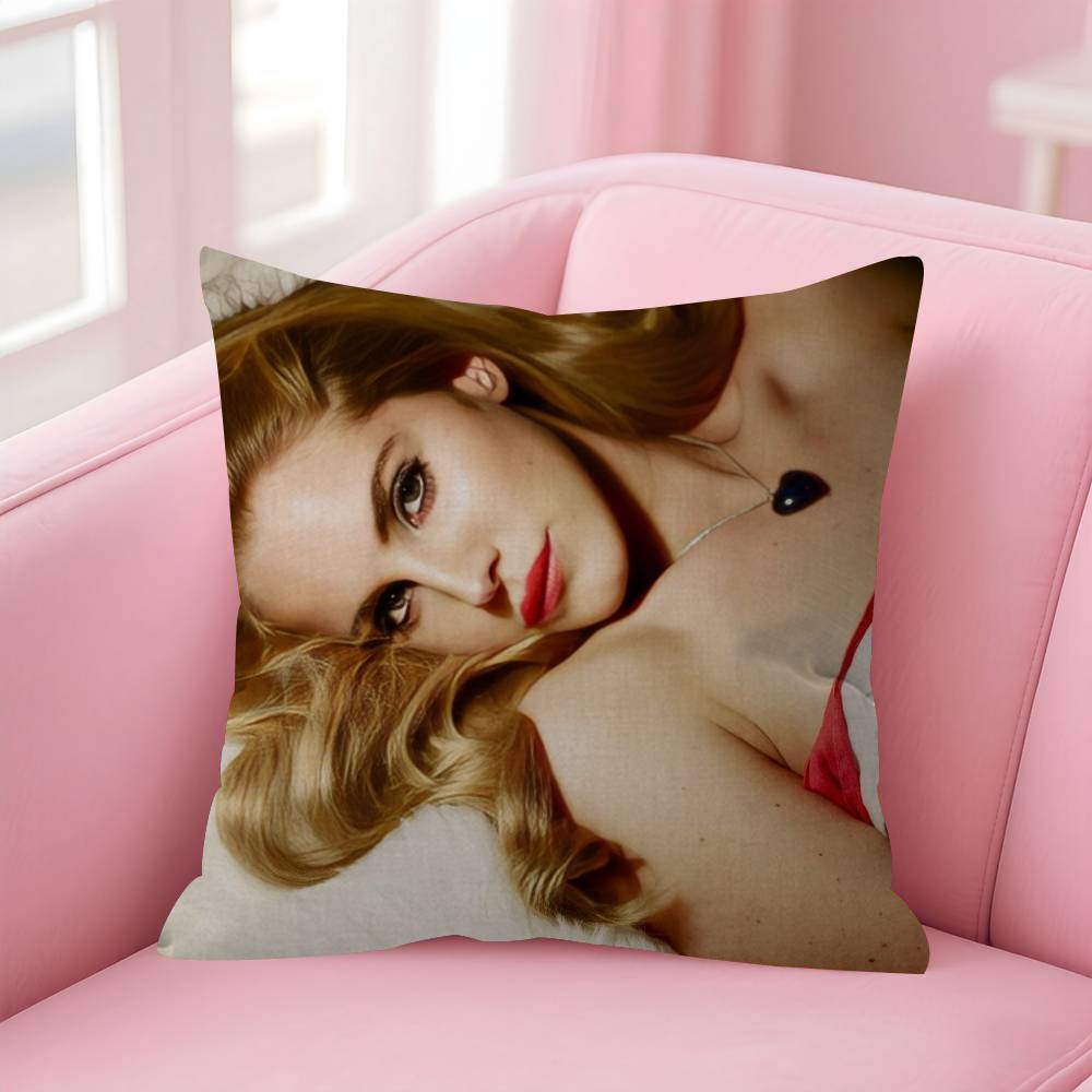 Singer Lana cool Del Rey Doublesided Printed pillow cover Short plush Suitable living rooms bedrooms sofas throw cushion cover