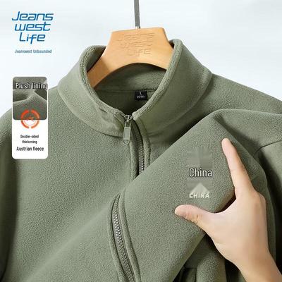 Мужская зимняя куртка JEANSWEST LIFE с флисовой подкладкой и воротником-стойкой