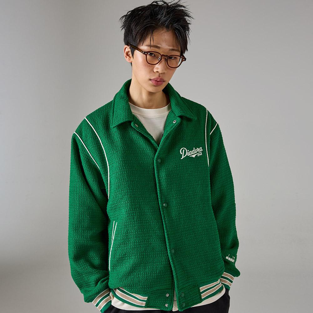 Diadora Artisan Tweed Stadium Jacket Green