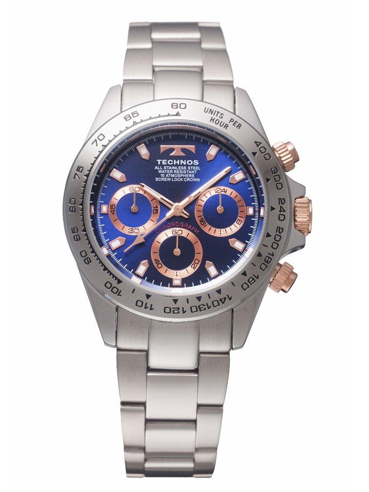 TECHNOS TSM411PN Chronograph Watch 39mm 10 ATM