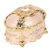 Vintage Jewelry Box Oval Trinket Metal Decorative Rings Necklace Organizer Box for Women Girls