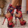 New Model Catwalk 16CM Super High Heels Platform Sandals for Women Sexy Open Toe Banquet Party Stripper Pole Dance Shoes Red