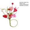 Heart Shaped Napkin Rings Simulated Flower Napkin Holder for Valentine's Day And Wedding Elegant Table Setting Decor