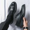 2024 Summer Men's Fashion Breathable Hollow Lace Oxford Shoes Brand New Men's Business Comfortable Formal Wedding Leather Shoes