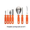 7pcs Pumpkin Carving Set Tools Halloween Stainless Steel Professional Pumpkin Engraving Kit DIY Handmade Knife Cutting Supplies
