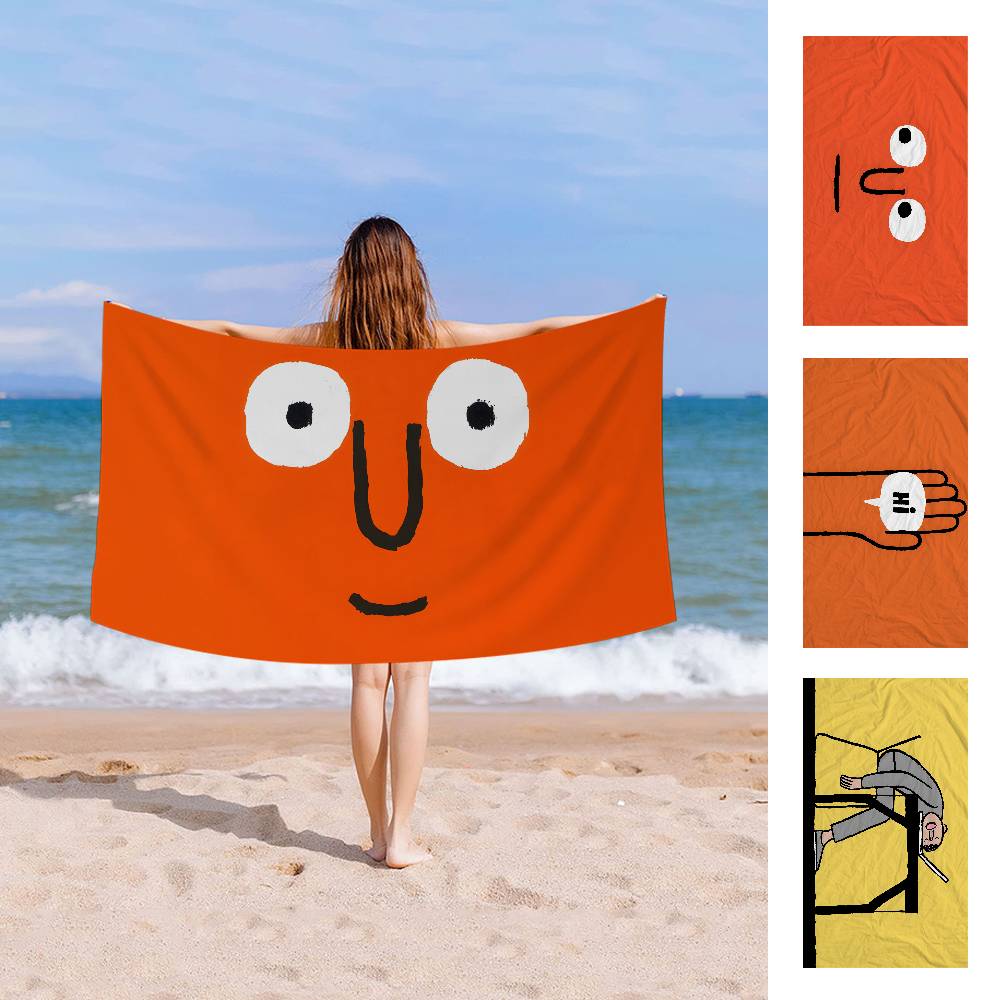 J-Jean Art Jullien Микрофибра Печатное Пляжное Полотенце Альпинизм Йога Пляж Плавание Бег Впитывающее Мягкое Полотенце